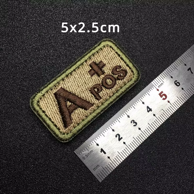 Parche grupo sanguíneo táctico – Bordado velcro militar AB - imagen 4