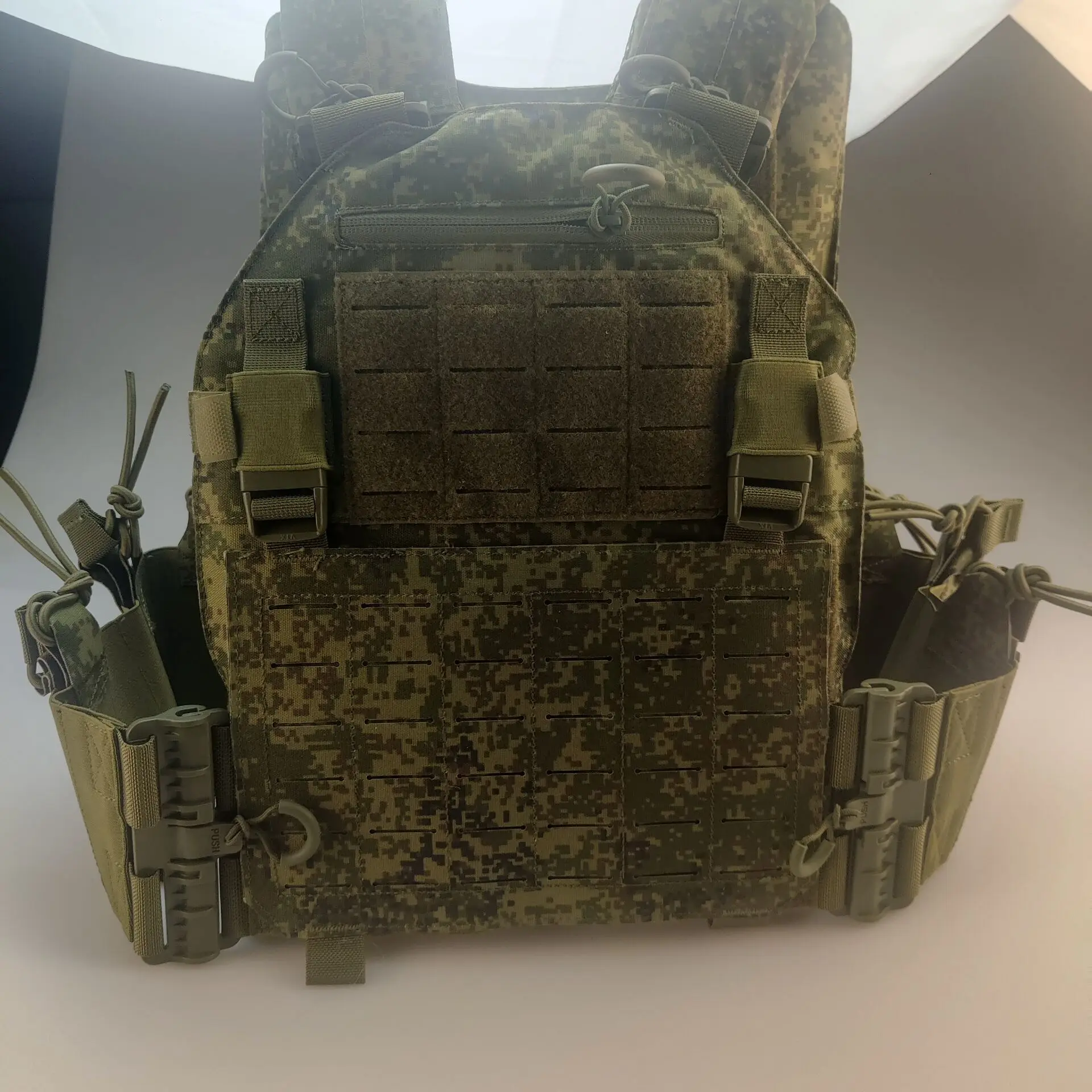 Chaleco táctico EMR láser camuflaje ruso MOLLE ligero desmontable