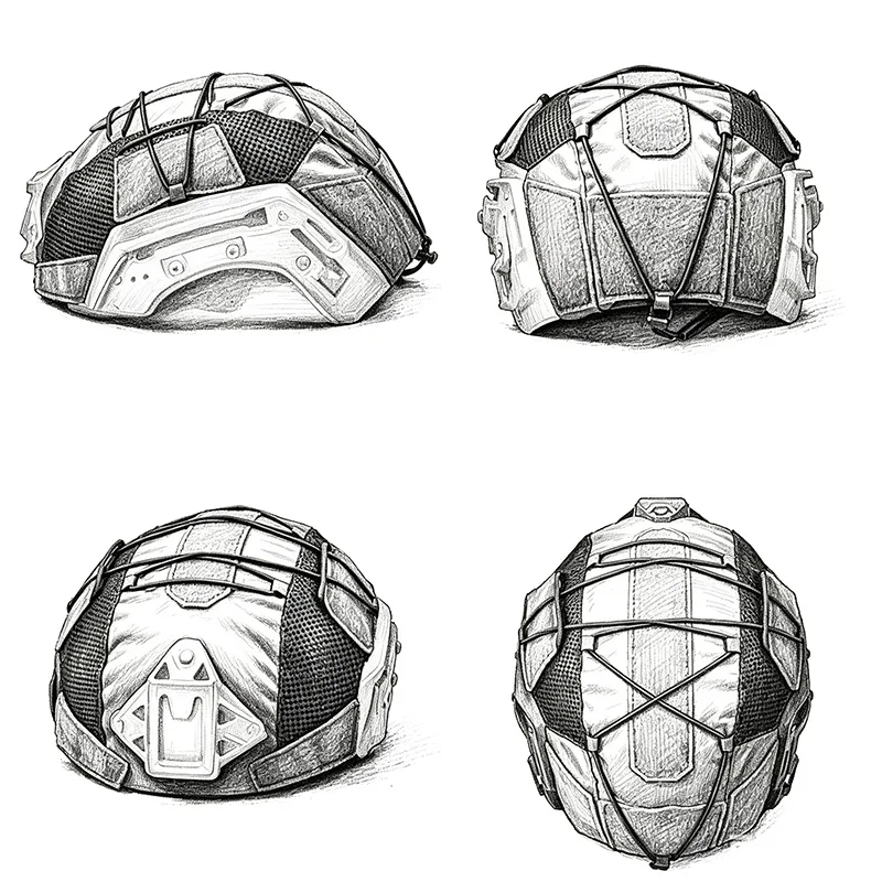 Wendy Funda protectora casco táctico camuflaje para caza y aire libre - imagen 4