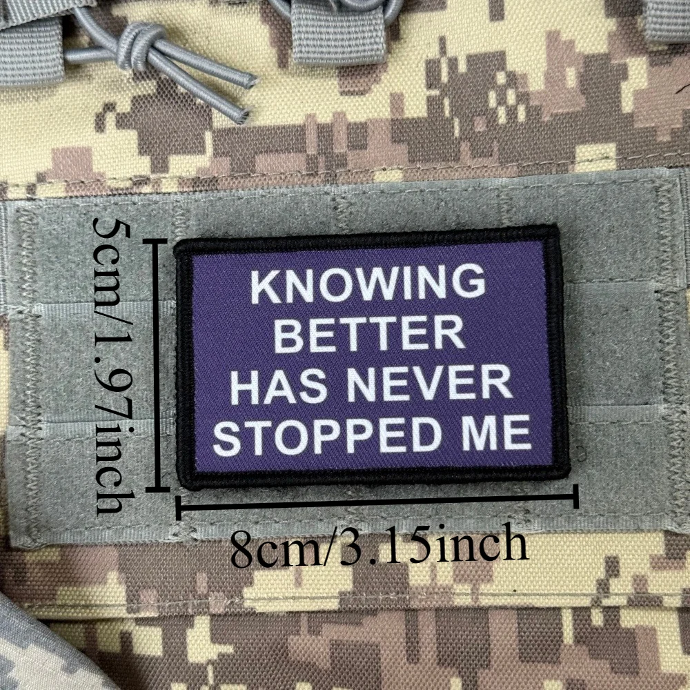 Parche táctico morale con velcro frases sarcásticas y letras - imagen 2