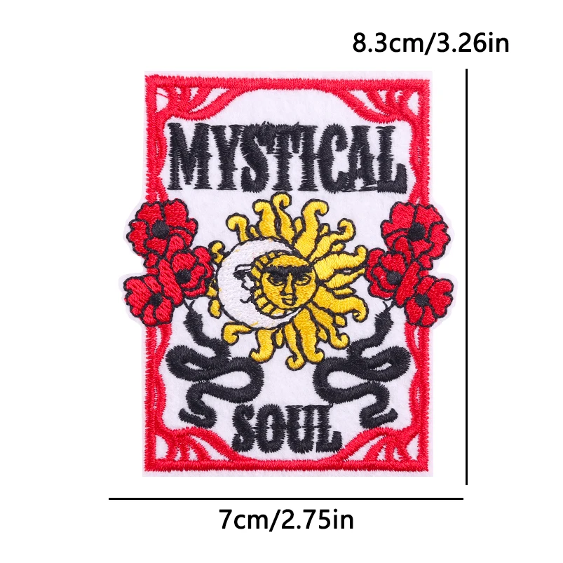 Parches bordados Tarot termoadhesivos de sol, luna y animales - imagen 2