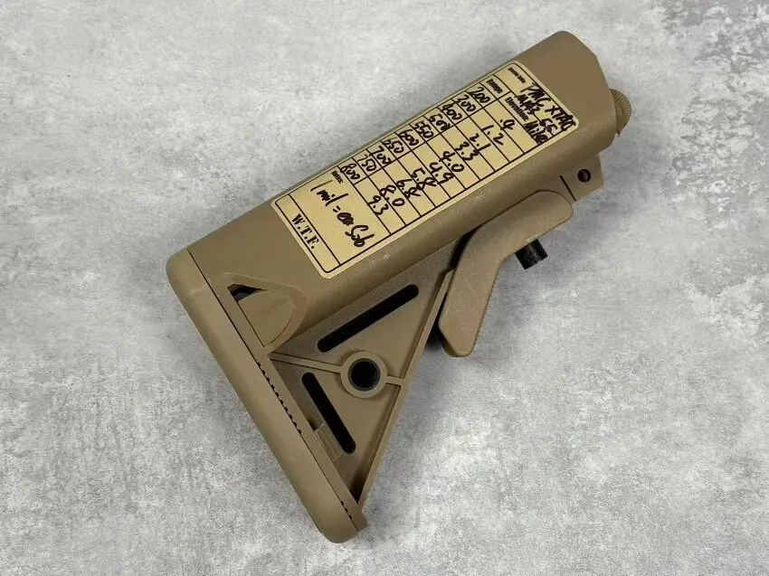 Pegatinas para culata de rifle con referencia de carga