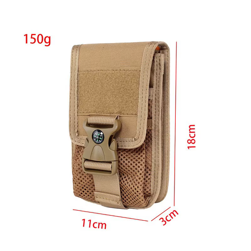 Bolsa táctica MOLLE para teléfono doble capa con brújula - imagen 3