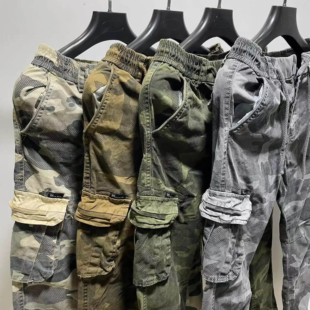 Pantalón camuflaje táctico workwear slim fit con cordones en tobillo - imagen 5