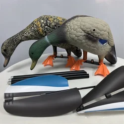 Señuelo de pato realista para caza accionado por viento