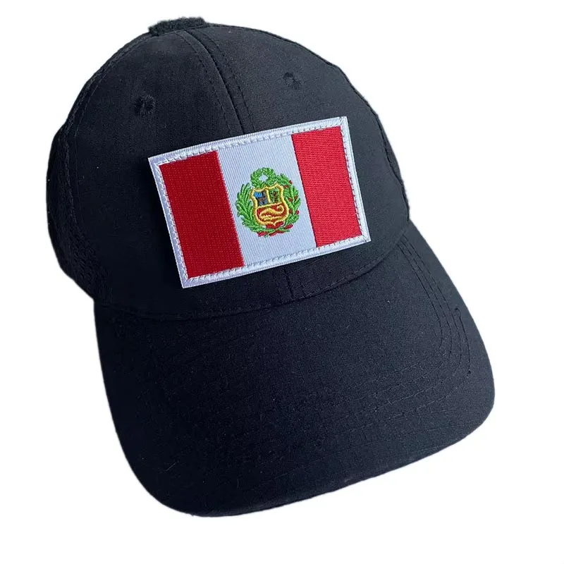 Parche táctico bordado bandera de Perú reflectante IR para mochila - imagen 4