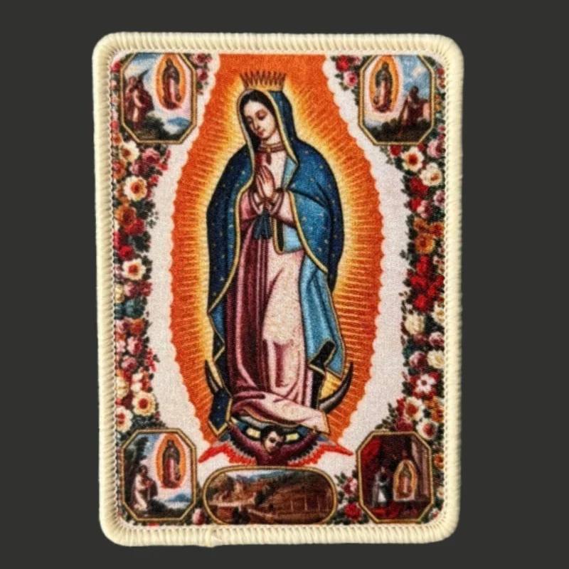 Parche táctico Nuestra Señora de Guadalupe, gancho y bucle - imagen 3