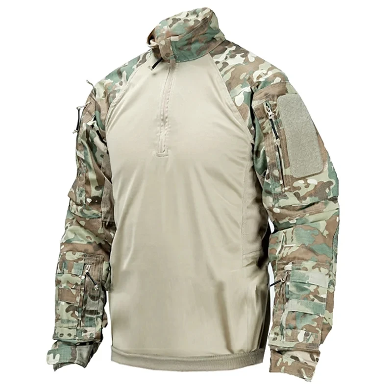 Camisa táctica Frog para hombre secado rápido manga larga camuflaje