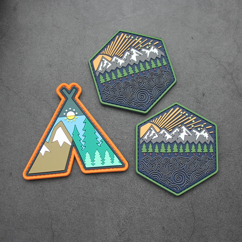 Parche PVC táctico para mochila y brazalete – Sol paisaje todoterreno - imagen 3