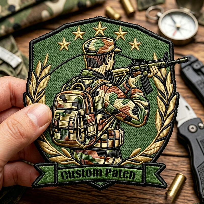 Parche táctico bordado Prajna con logotipo militar – termoadhesivo - imagen 5