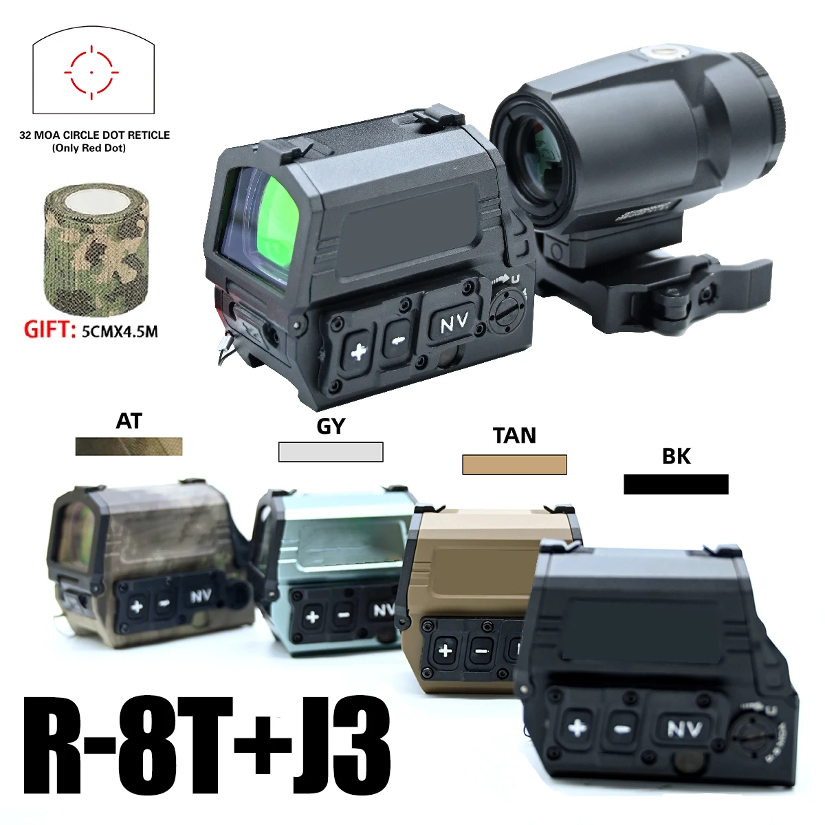 Mira táctica reflex punto rojo holográfica visión nocturna para rifle - imagen 4