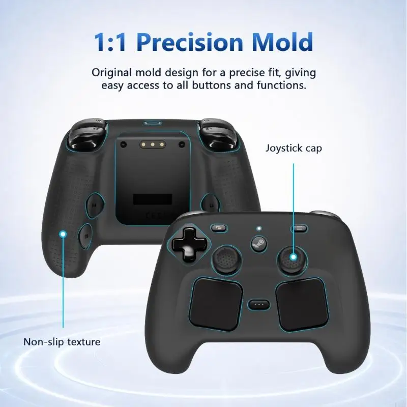 Controlador inalámbrico con funda de silicona antiarañazos para juegos - imagen 4