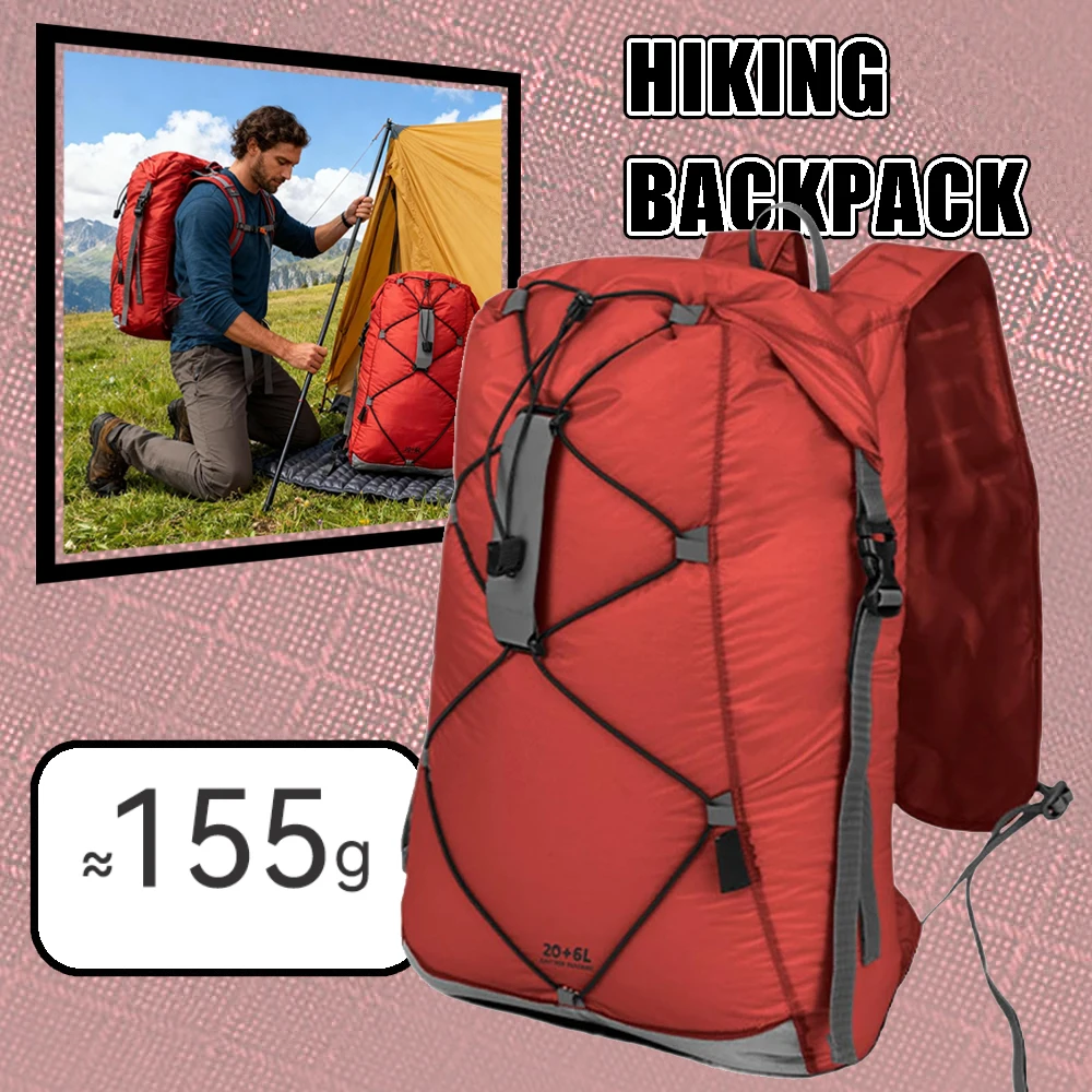 Mochila senderismo impermeable ligera plegable gran capacidad acampar - imagen 2