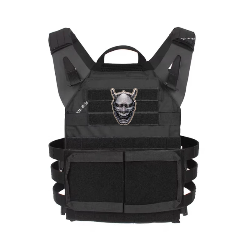 Prajna Japan Hannya Mask Warrior Parche militar para chalecos - imagen 2