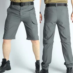 Pantalones de senderismo zip-off de secado rápido con cargo