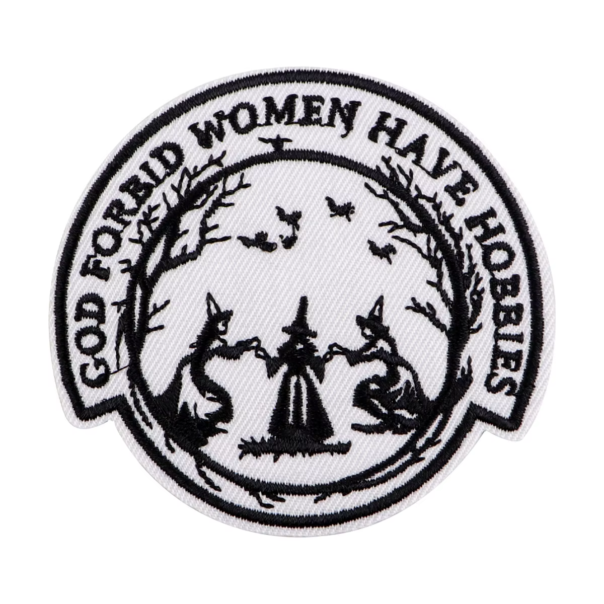 Parche bordado bruja para planchar – accesorio de ropa divertido