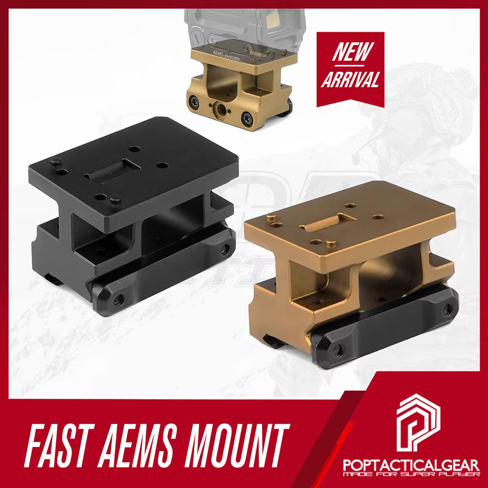 AEMS FAST Montura óptica alta aluminio CNC 6061-T6 BK/FDE - imagen 3