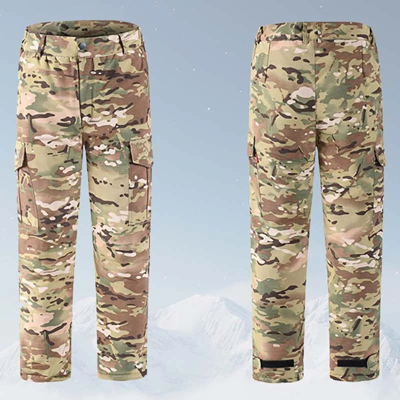 Pantalones tácticos cargo acolchados de invierno con bolsillos