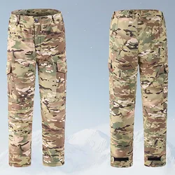 Pantalones tácticos cargo acolchados de invierno con bolsillos