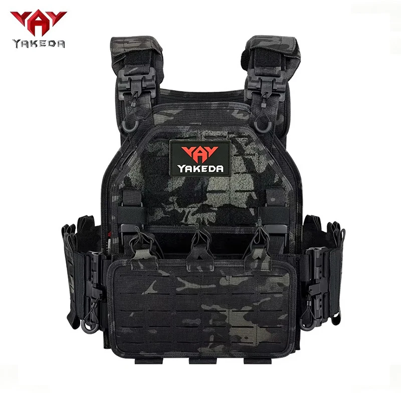Chaleco táctico YAKEDA portaplacas ajustable MOLLE para airsoft - imagen 2