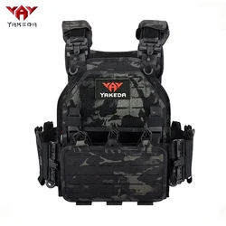 Chaleco táctico YAKEDA portaplacas ajustable MOLLE para airsoft