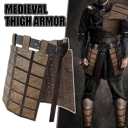Armadura medieval piel sintética muslo y cintura LARP Viking