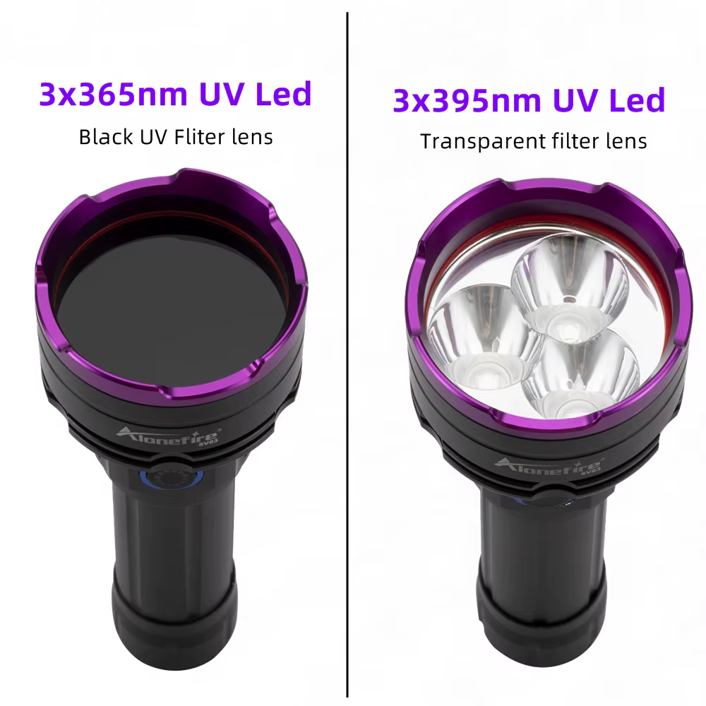 Linterna UV 30W 365nm/395nm – Detección escorpiones y manchas - imagen 3