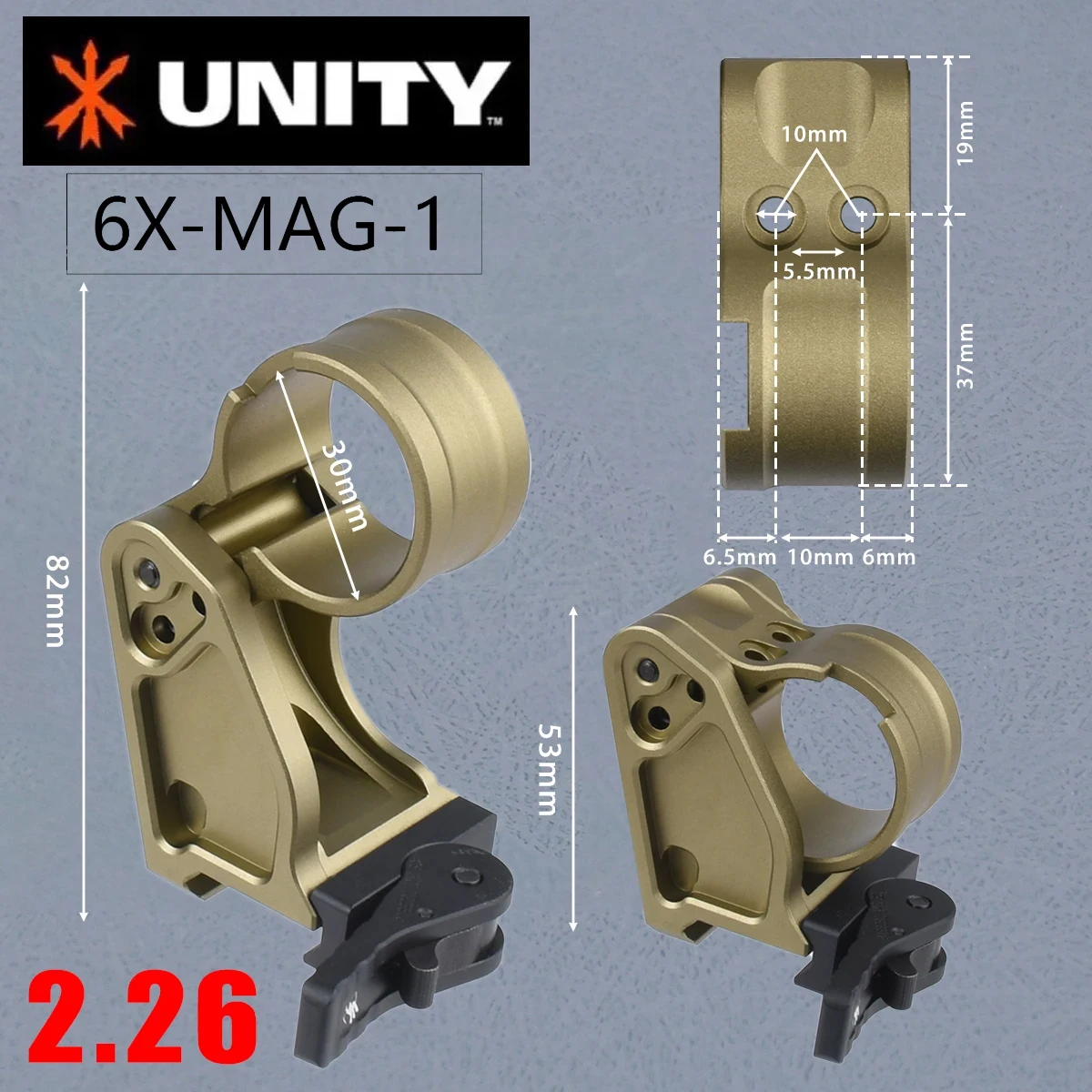 Montura QD para visores G33 G43 G45 – Montaje rápido - imagen 4