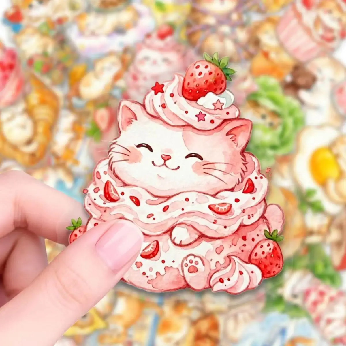Pegatinas decorativas gatitos PET transparentes – Manualidades y diario - imagen 2