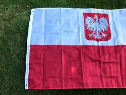 Bandera Polonia Águila Blanca y Roja 90x150 cm – República