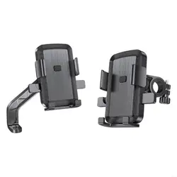 Soporte para teléfono en manillar y espejo retrovisor de moto