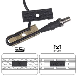Gestor de cables M-LOK aluminio para riel Picatinny 20mm