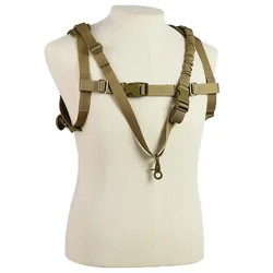 Arnés táctico en H con cuerda de seguridad para airsoft