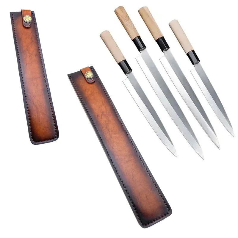 Funda de cuero para cuchillos japoneses de sashimi y deba - imagen 4