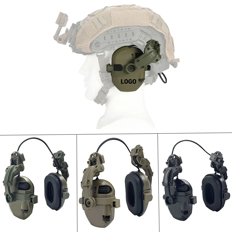 Casco táctico con protección auditiva orejeras Airsoft y tiro - imagen 3