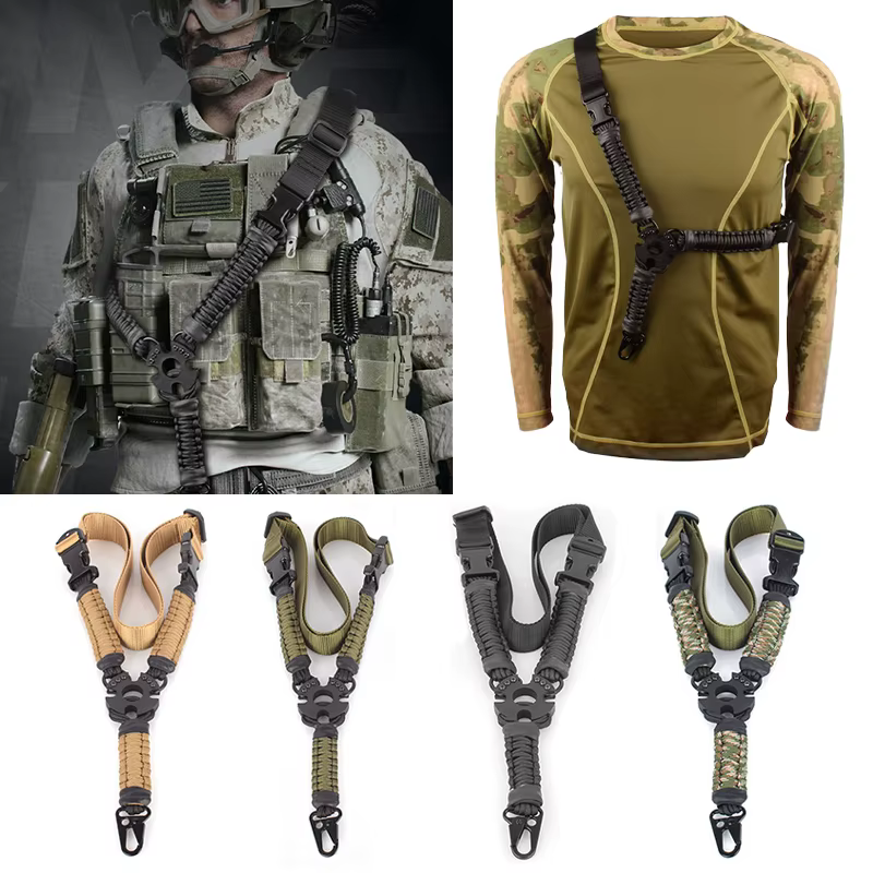 Eslinga táctica rifle Airsoft – nailon ajustable 2 puntos
