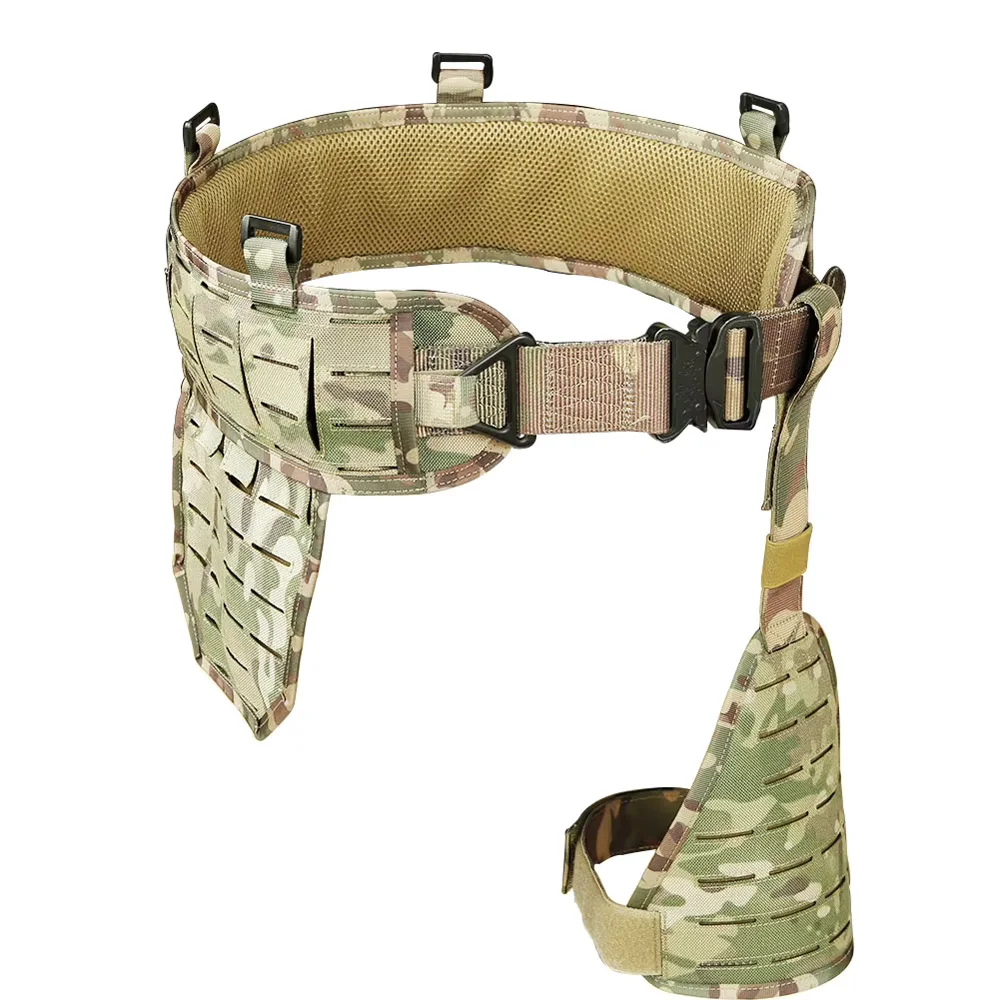 Conjunto de cinturón táctico Molle con funda para pistola y correa de pierna