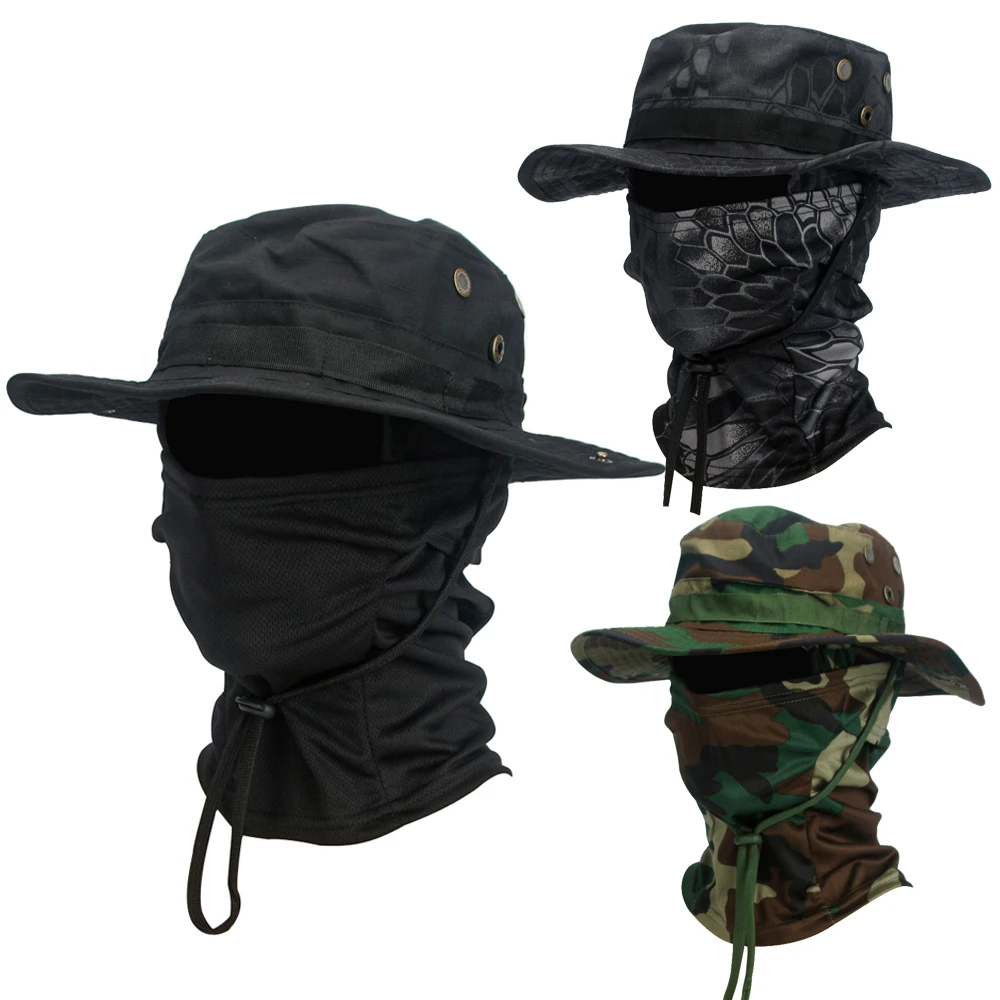 Sombrero boonie ala ancha con pasamontañas integrado para pesca - imagen 4