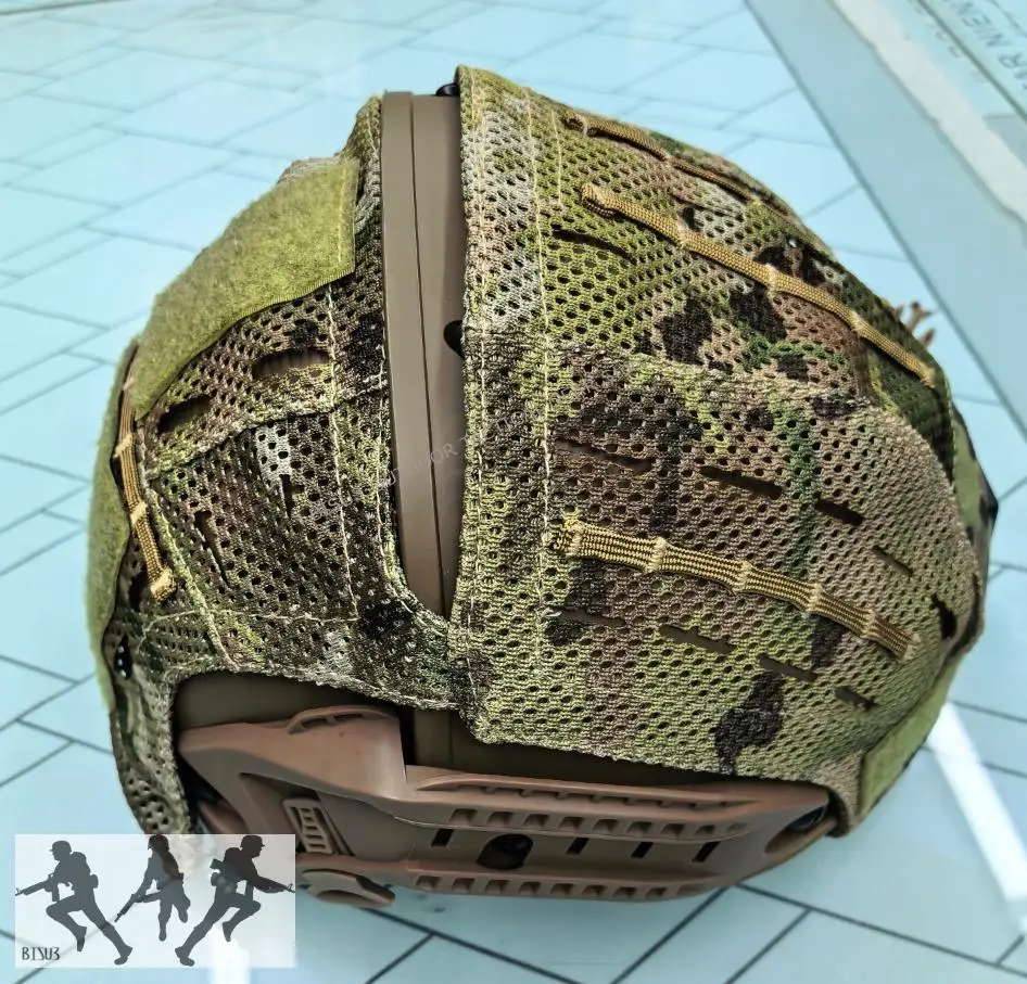 Casco táctico FMA camuflaje airsoft y caza con funda protectora - imagen 2