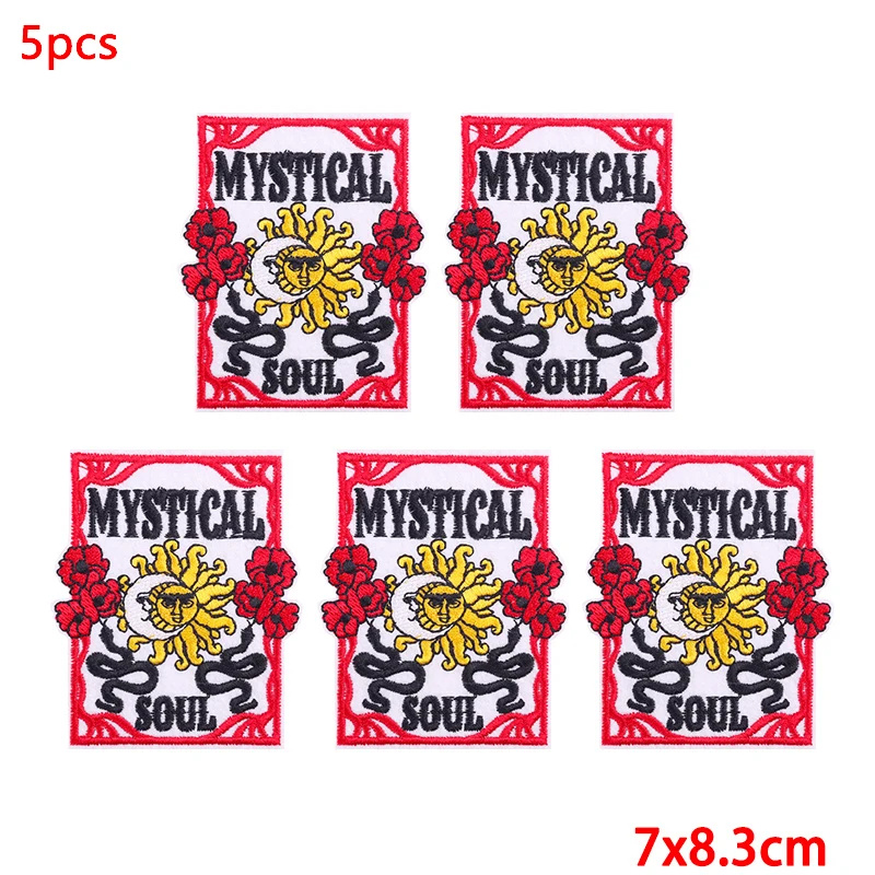 Parche bordado punk tarot para planchar calavera Hip Hop