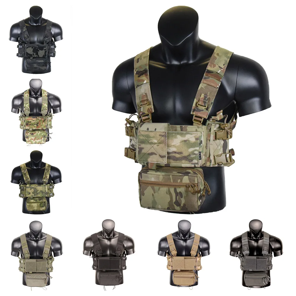 Chaleco táctico micro camo con portacargadores, correa de hombro ancha - imagen 4