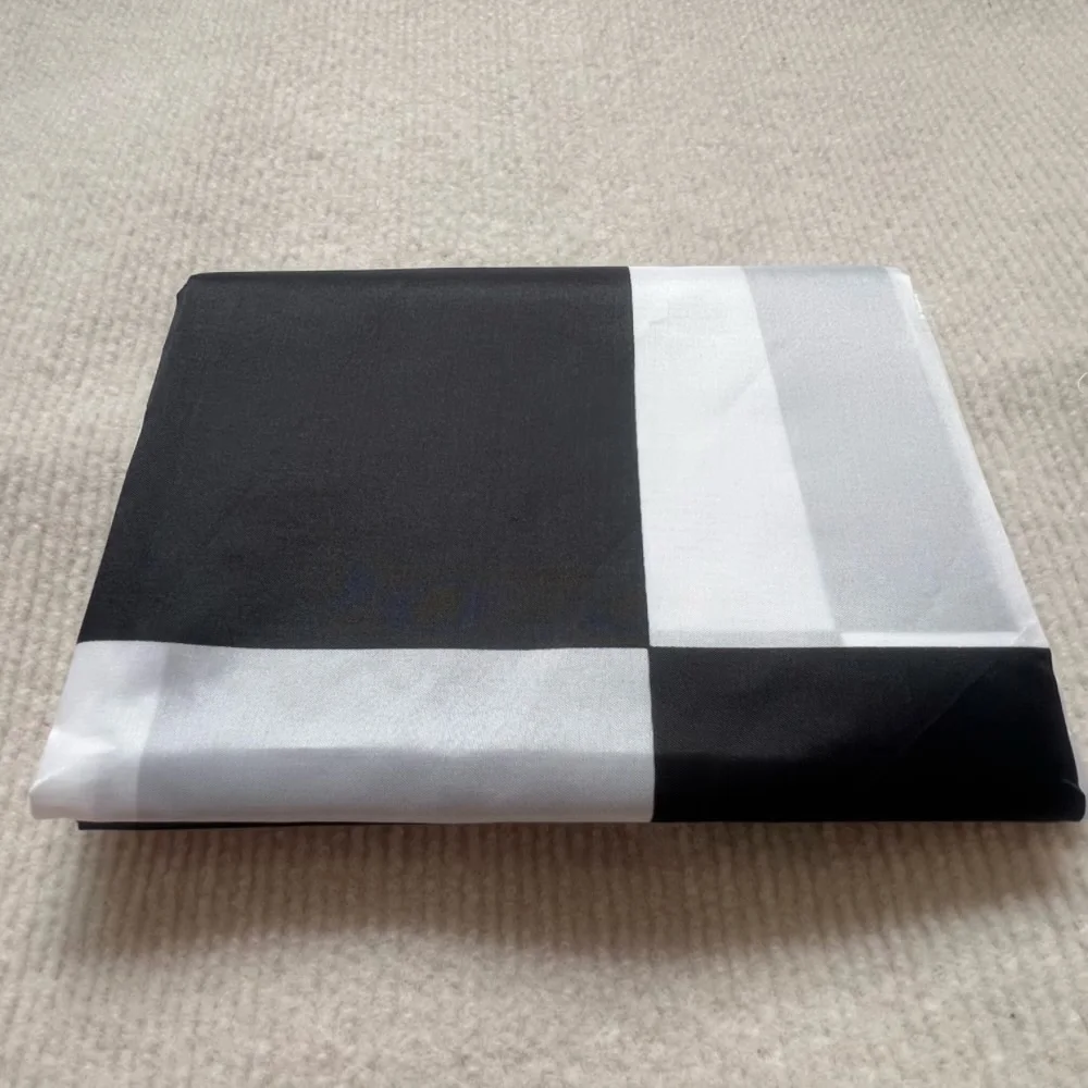 YI XIN Bandera F1 de carreras, poliéster resistente blanco y negro - imagen 5