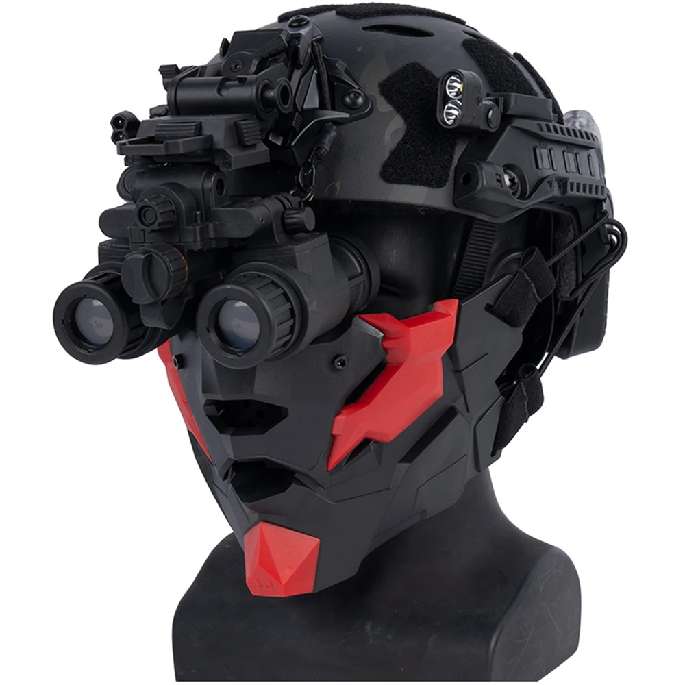 Máscara táctica Cyberpunk para airsoft, media cara transpirable