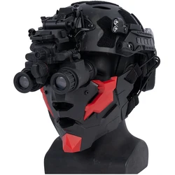 Máscara táctica Cyberpunk para airsoft, media cara transpirable