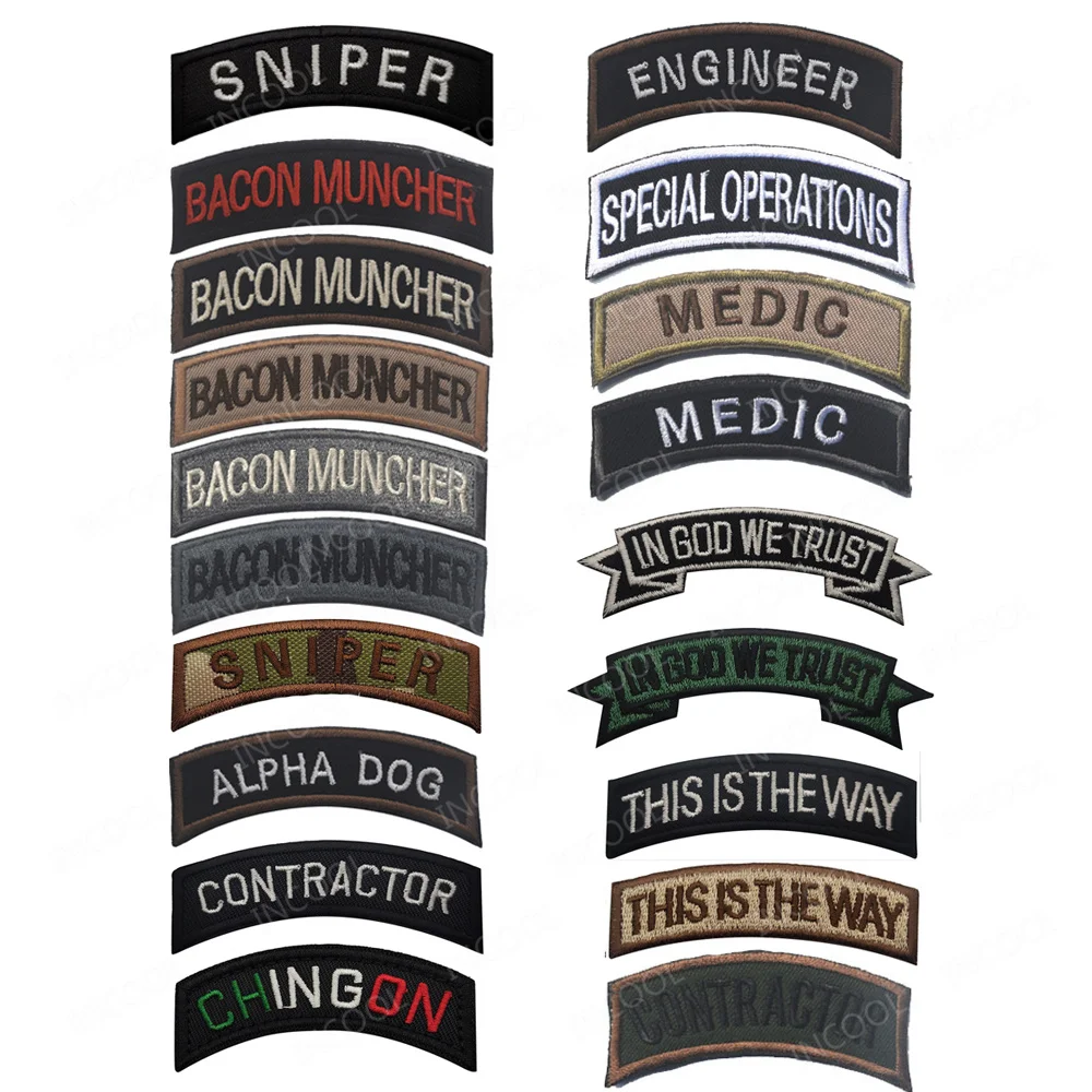 Parche bordado hombro Sniper Medic Engineer Ranger insignia militar - imagen 2