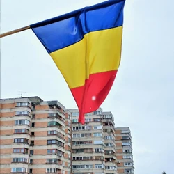 Bandera Rumania exterior resistente azul amarillo rojo
