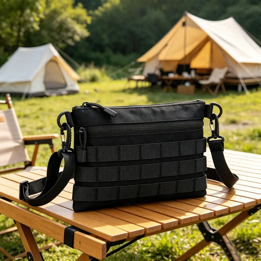 Bolso táctico MOLLE de nailon EDC bandolera modular para exterior - imagen 3