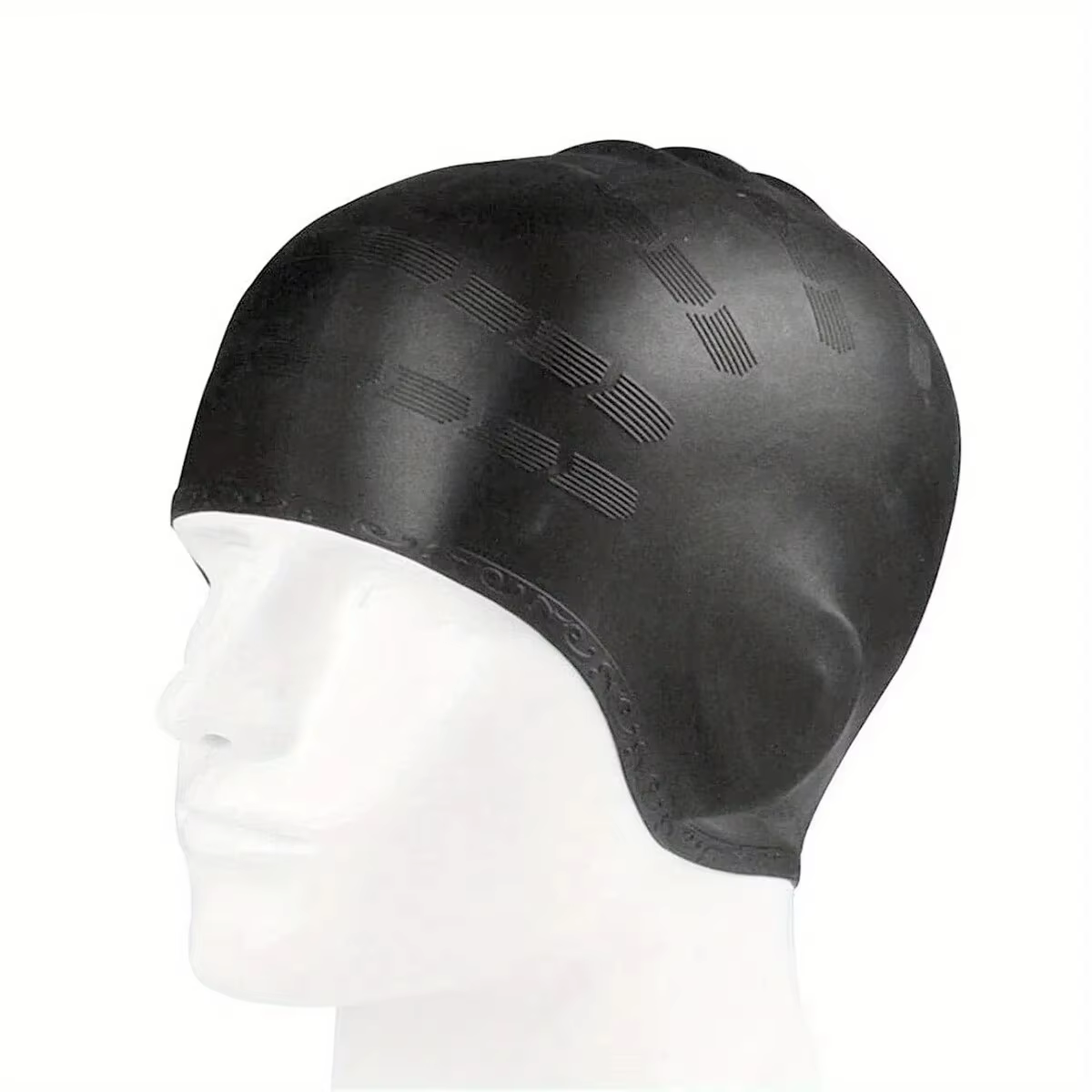 DIZETION Gorro natación silicona duradero bolsillos orejas pelo largo - imagen 4