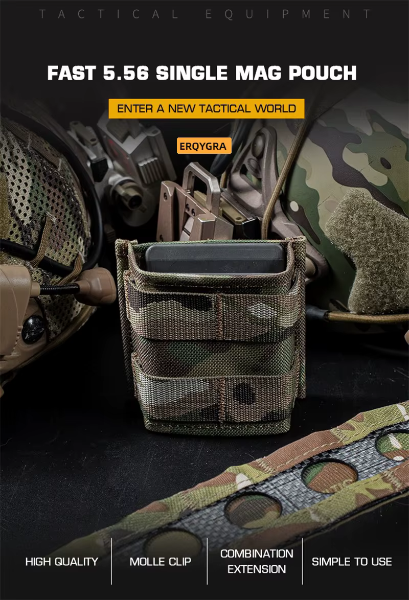 Vista de la bolsa táctica y su diseño MOLLE