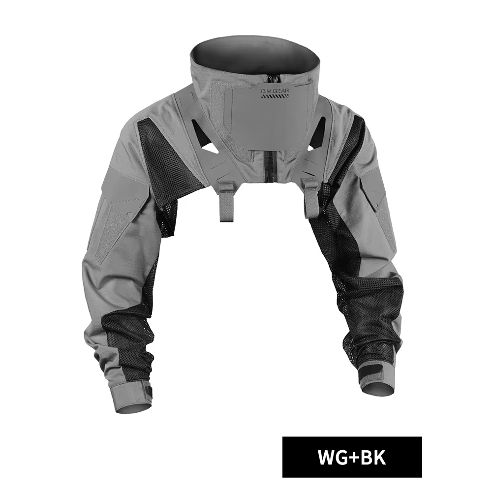DMgear Chaqueta táctica camuflaje manga larga con sistema MOLLE